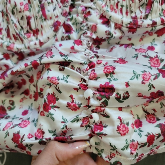 💕 NWOT For Love And Lemons bustier corset tie tank s - Picture 3 of 8